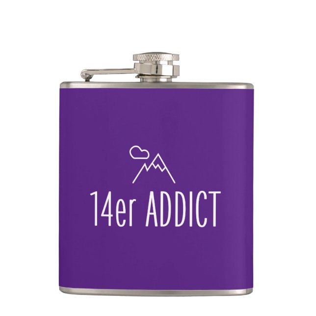 14er Addict Hip Flask (Front)