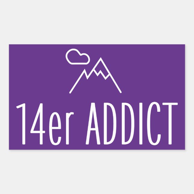 14er Addict Rectangular Sticker (Front)