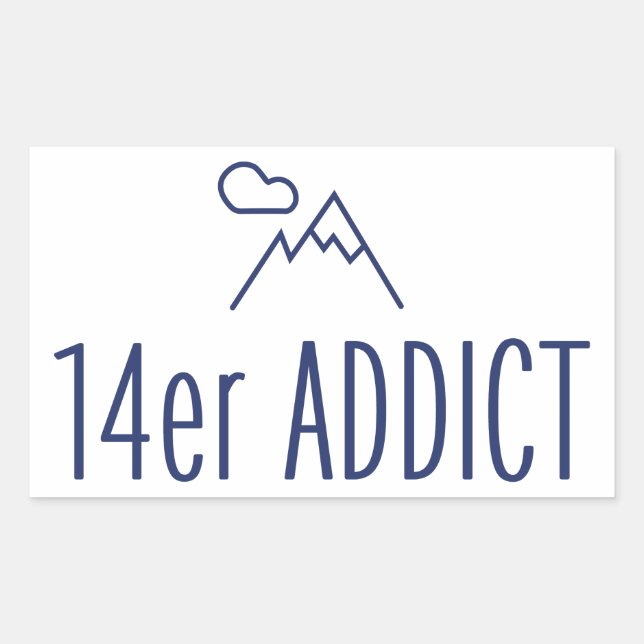 14er Addict Rectangular Sticker (Front)