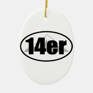 14er ceramic ornament