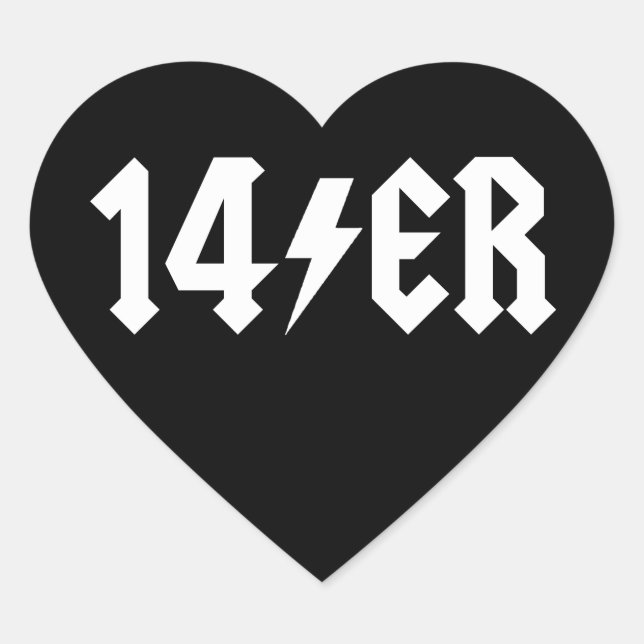 14er heart sticker (Front)