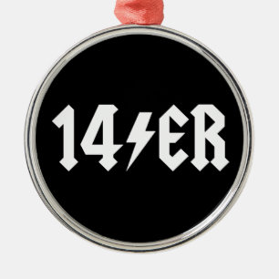 14er metal ornament