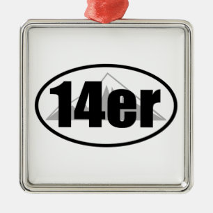 14er metal ornament