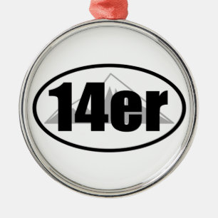 14er metal ornament