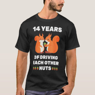 14th 14-Year Wedding Anniversary Funny Couple For T-Shirt