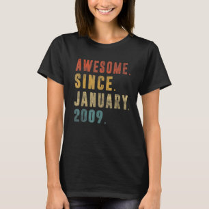 14th Birthday  14 Year Old Awesome Since January 2 T-Shirt