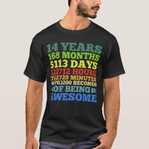 14th Birthday 14 Years Old Vintage 168 Months T-Shirt