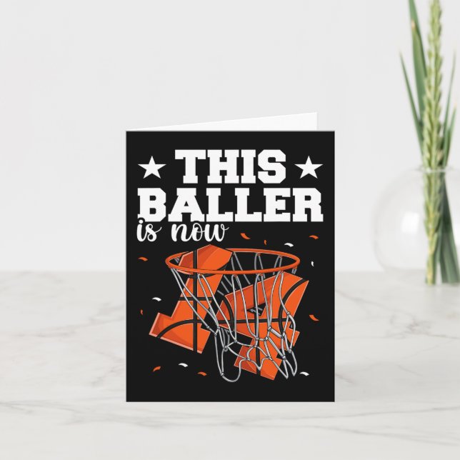 14th Birthday Basketball  Boys Card (Front)