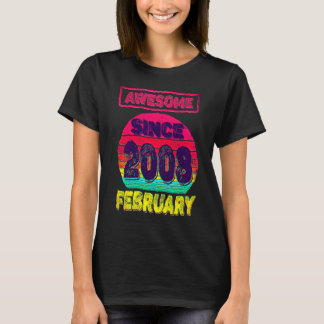 14th Birthday Born In February 2008 14yrs Old Teen T-Shirt