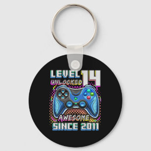 14th Birthday Boy Level 14 Gamer 14 Year Video Gam Key Ring