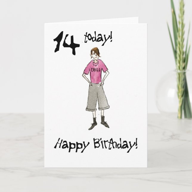 14th Birthday Card for a Boy (Front)