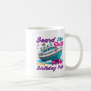 14th Birthday Cruise Vacation 14 Years Old Ship Lo Coffee Mug