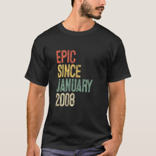 14th Birthday Epic Since January 2008 14 Year Old T-Shirt