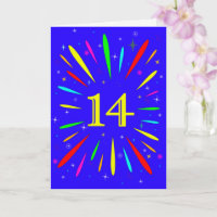 14th Birthday Explosion Card