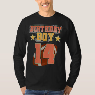 14th Birthday For Boys Football 14 Years Old Kids T-Shirt