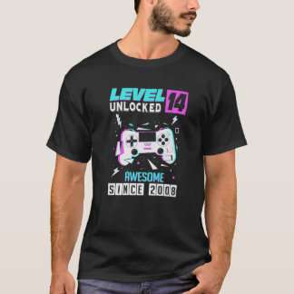 14Th Birthday Gamer Gift Boys Teen 14 Year Old Vid T-Shirt