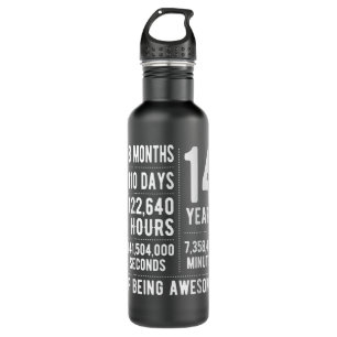 14th Birthday Gift Idea Boys Girls Of 14 Years Old 710 Ml Water Bottle