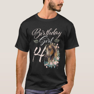 14th Birthday Girl Horse 14 Years Old Bday T-Shirt
