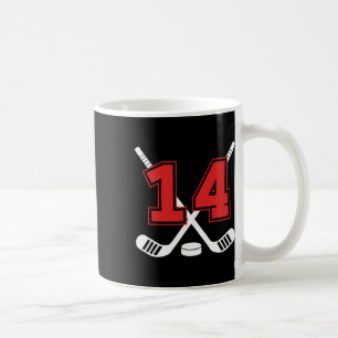 14th Birthday Ice Hockey Fourteen Year Old Ice Hoc Coffee Mug