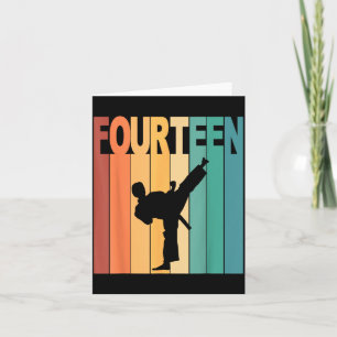 14th Birthday Karate Taekwondo Theme 14 Year Old Card
