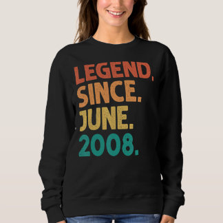 14th Birthday Legend Since June 2008 14 Years Old Sweatshirt