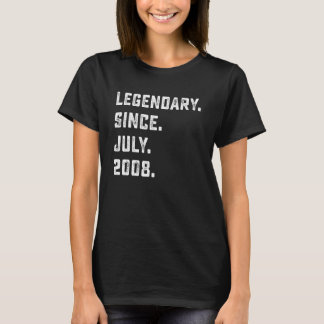 14th Birthday  Legendary Since July 2008 14 Years  T-Shirt