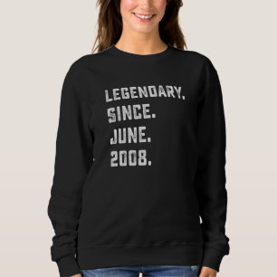 14th Birthday Legendary Since June 2008 14 Years Sweatshirt