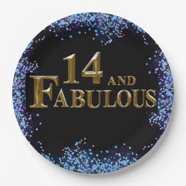 14th  Birthday  Paper Plate (Front)