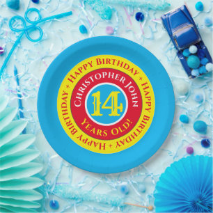 14th Birthday Party Paper Plates