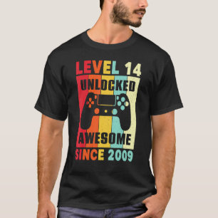 14th Birthday Shirt 14 Years Old Level 14 Unlocked