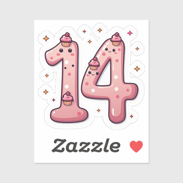 14th Birthday Sticker (Sheet)