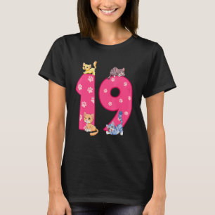 14th Cat Birthday Celebrant 14 Year Old Kitten Bda T-Shirt