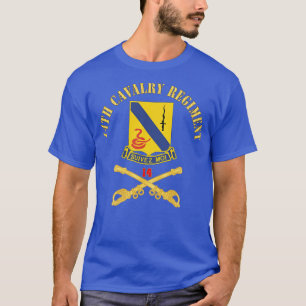 14th Cavalry Regiment w Cav Br Red Txt X T-Shirt