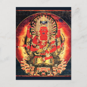 14th century Buddhist Aizen Myoo Painting Postcard
