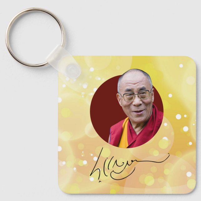 14th Dalai Lama signature Key Ring (Front)