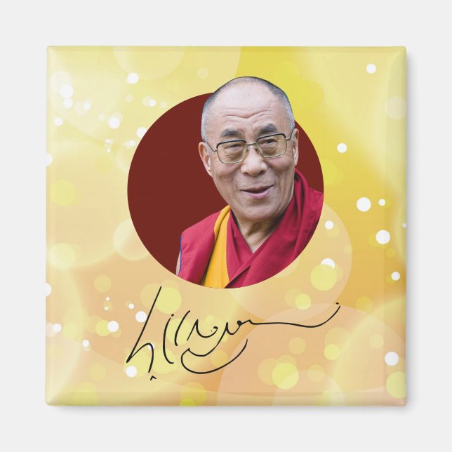 14th Dalai Lama signature Magnet (Front)