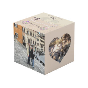 14th Ivory Wedding Anniversary Photo Cube