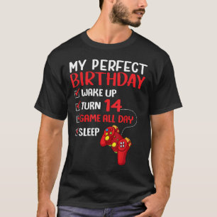 14Th Perfect Birthday Gamer Gaming 14 Years Old T-Shirt