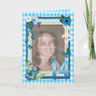 14th photo card for a birthday