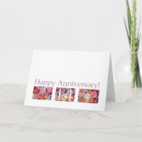 14th Wedding Anniversary Card pastel roses