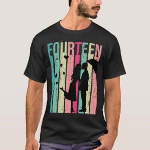 14th Wedding Anniversary Husband Wife 14 Years of  T-Shirt