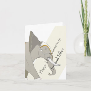 14th Wedding Anniversary, Ivory Anniversary Card
