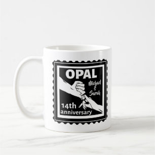 14th wedding anniversary Opal traditional Coffee Mug