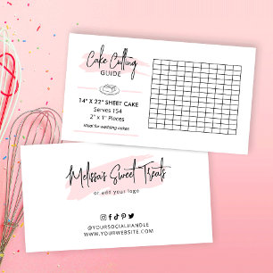 14x22" Rectangle Wedding Cake Cutting Instructions Enclosure Card