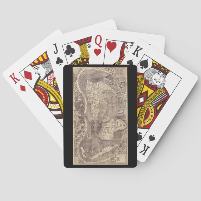 1507 Martin Waldseemuller World Map Playing Cards (Back)