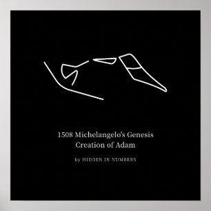 1508 Michelangelo's Creation of Adam Minimalist Poster