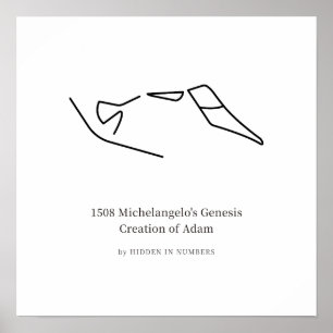 1508 Michelangelo's Creation of Adam Minimalist Poster