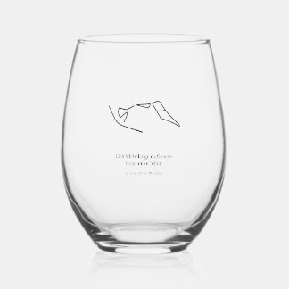 1508 Michelangelo's Creation of Adam Minimalist Stemless Wine Glass