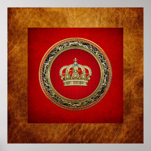 [150] Prince-Princess King-Queen Crown [Belg.Gold] Poster