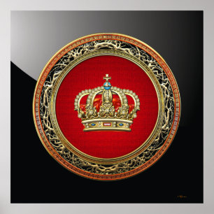 [150] Prince-Princess King-Queen Crown [Belg.Gold] Poster